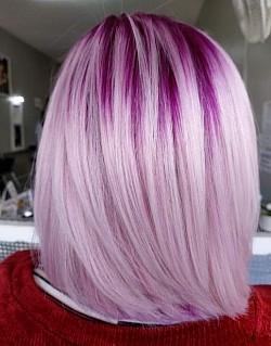 Purple roots & platinum